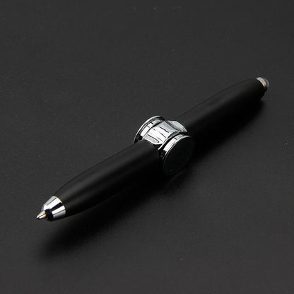 Multifunctional decompression finger gyro student ballpoint pen