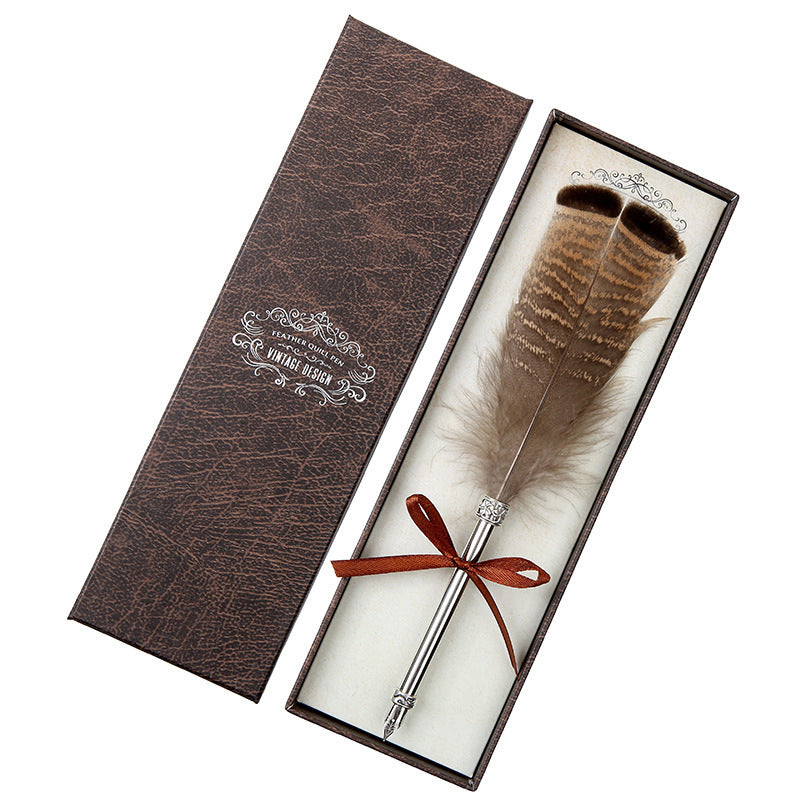 US Local European Retro Feather Pen Gift Box
