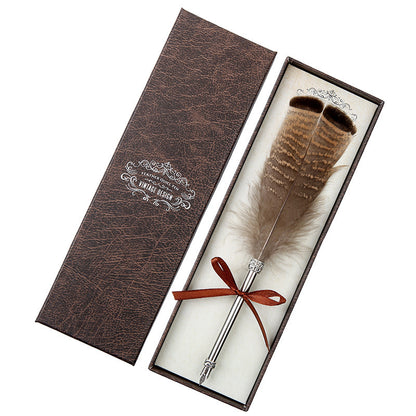 US Local European Retro Feather Pen Gift Box
