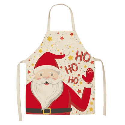 Christmas linen apron
