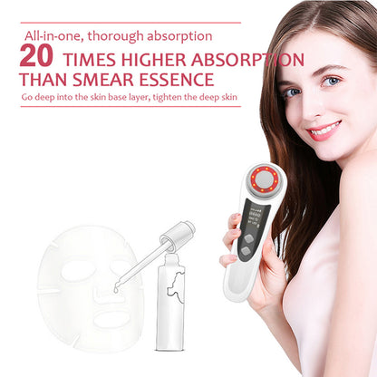 US Local RF & EMS Multi Functional Beauty Devices With Red Blue Light Therapy, Deep Cleansing On Skin Care Tools