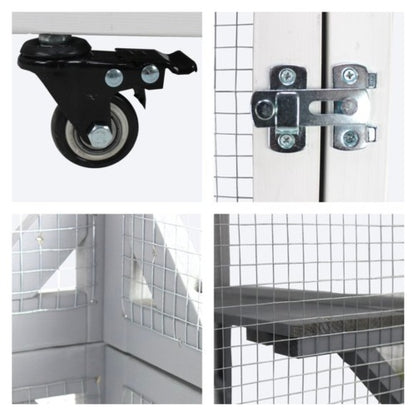 US Local Outdoor Indoor Cat Pet Climbing Frame Game Cage Cute Large Space