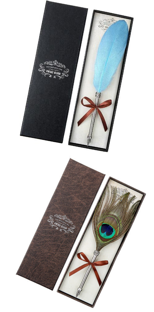 US Local European Retro Feather Pen Gift Box