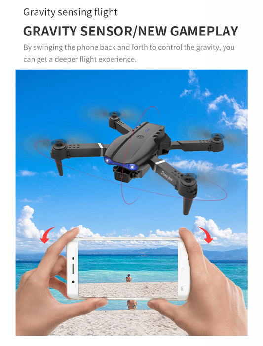 US Local The Battery Configuration Of The E99 Smart Camera Drone Features Real-time Image Transmission From A Single Camera. It Has One-click Touch And Landing Functions. This Is A Foldable Remote-controlled D