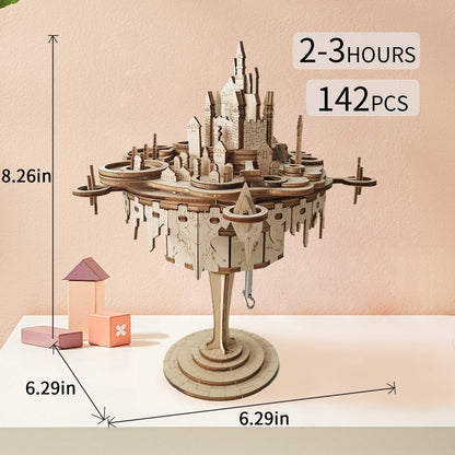 US Local MUSIC PARK 3D Wooden Puzzles Music Box Kits You Are My Sunshine Castle Building Model DIY Crafts Birthday Gift For Women
