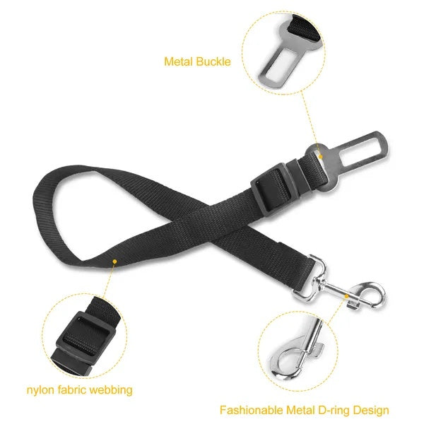 US Local 2Pcs Pet Dog Seat Belt Leash Adjustable Pet Dog Cat Safety Leads Harness