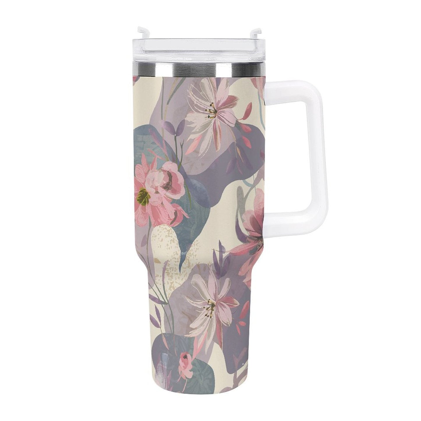 PHDT00237 POD US Local Tumbler 40 oz Large Capacity Car Cup Butterflies, Flowers, Seeds