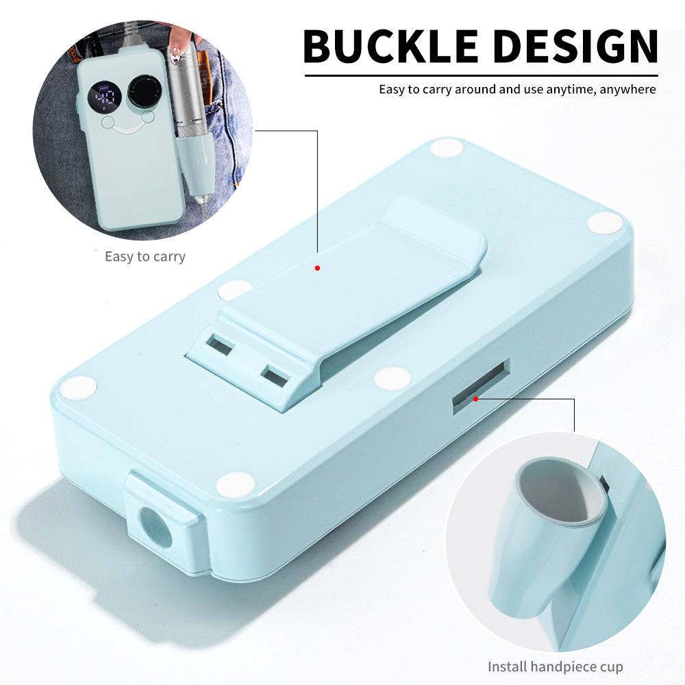 US Local 40000RPM Nail Drill Professional Cordless Electric Nail Drill Machine Rechargeable Portable Acrylic Gel Grinder Tools With 6 Bits And Sanding Bands For Manicure Pedicure Carve Polish