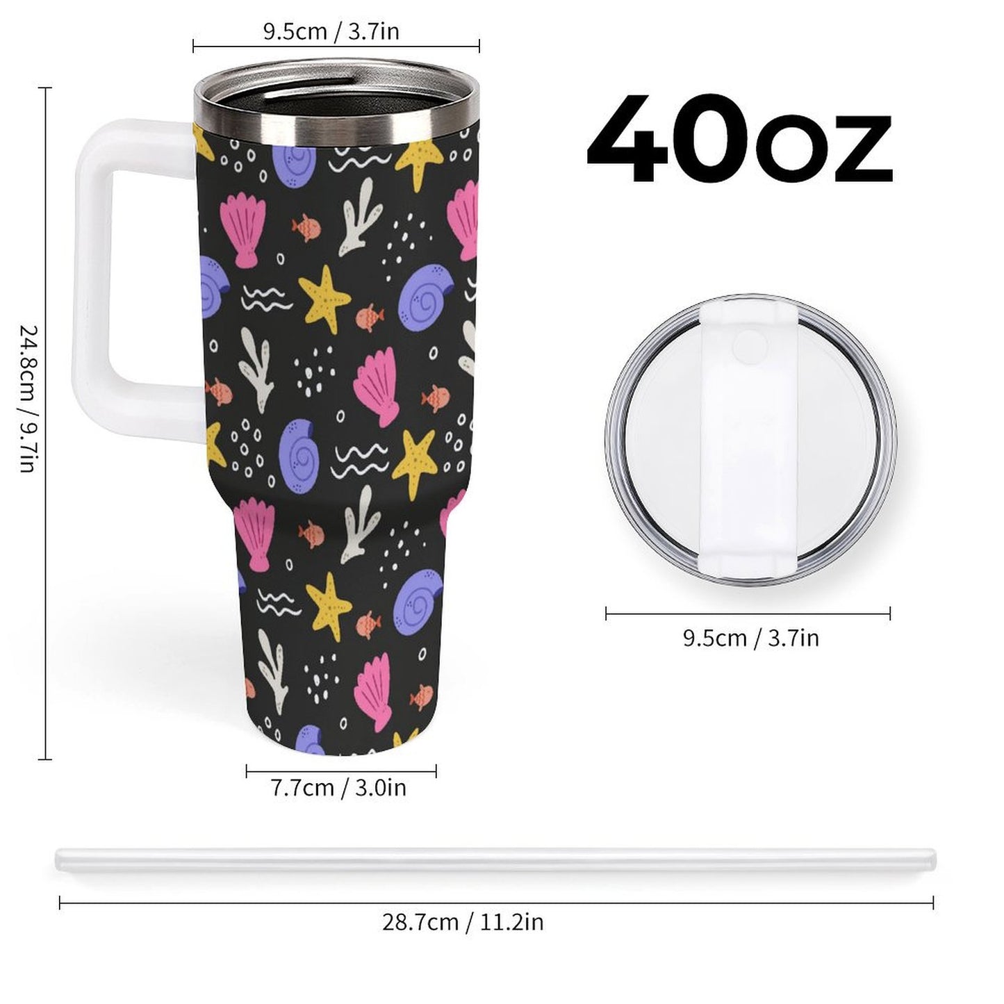 POD US Local Tumbler 40 oz Large Capacity Car Cup Sea