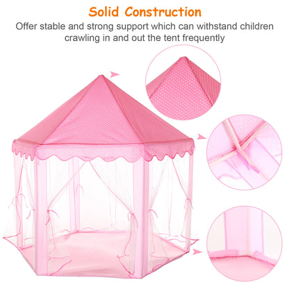 US Local 1Pc Kids Play Tents Princess For Girls Princess Castle Children Playhouse Indoor Outdoor Use With Carry Case