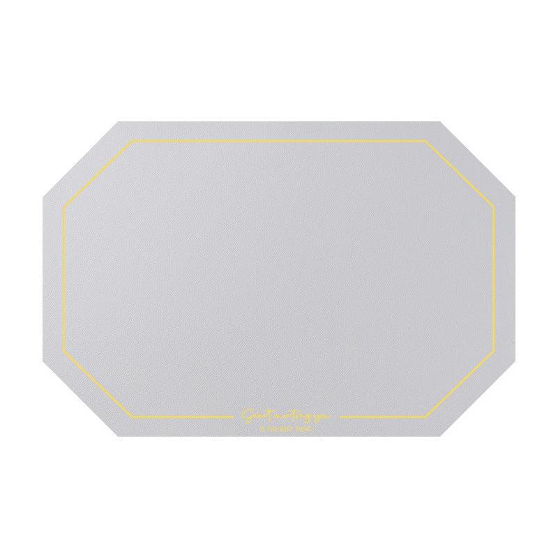 Octagonal Leather Placemat Waterproof Household Table Mat Heat Proof Mat Placemat
