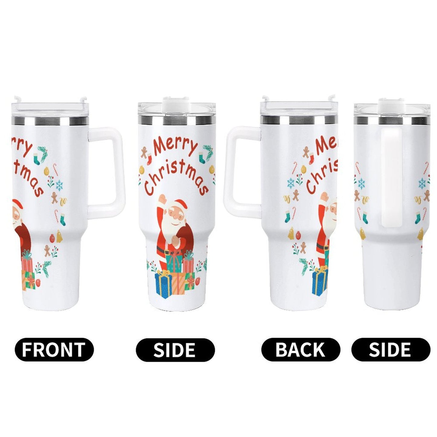 PHDT00191 POD US Local Tumbler 40 oz Large Capacity Car Cup Christmas Santa Claus Gifts