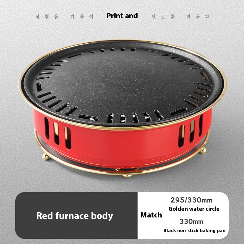 Household Carbon Commercial Round Barbecue Oven