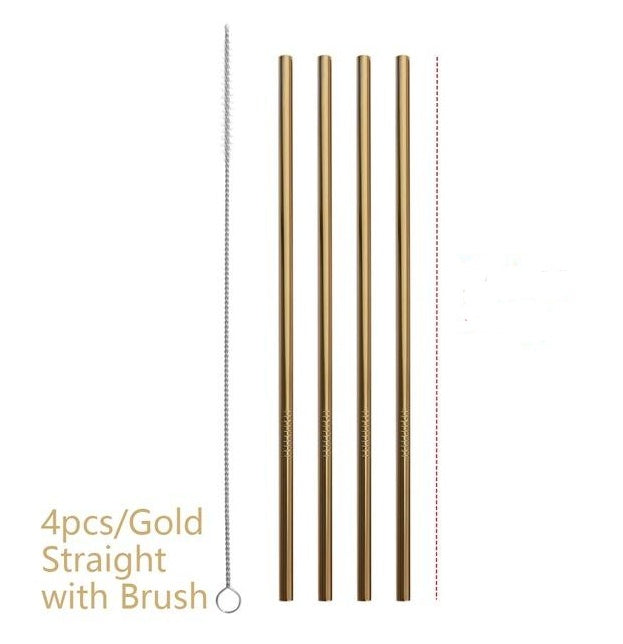 USA Local Colourful Reusable Stainless Steel Straws
