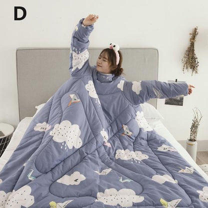 US Local Winter Lazy Quilt with Sleeves