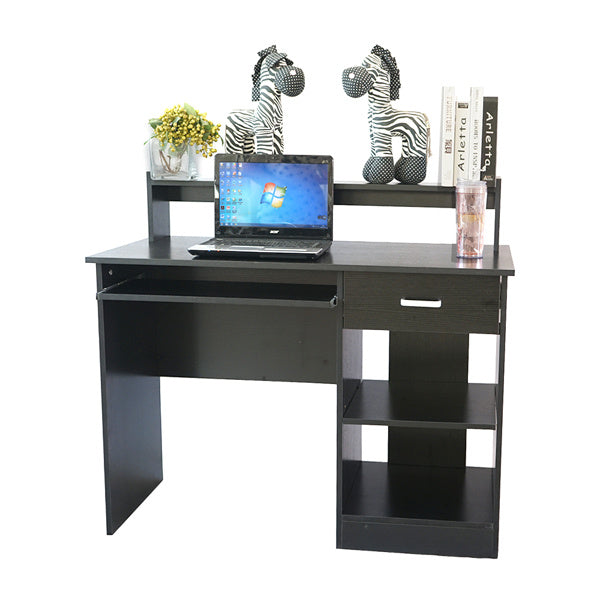 US Local 110X50X94cm One Draw, Two Tiers With Keyboard Rack Computer Desk