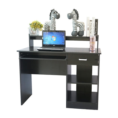 US Local 110X50X94cm One Draw, Two Tiers With Keyboard Rack Computer Desk