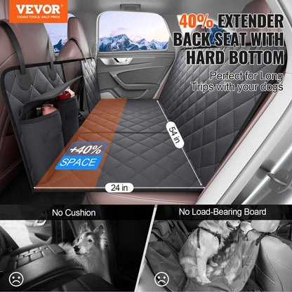 US Local VEVOR Dog Car Seat Cover For Back Seat 54 X 24 In Waterproof 600D For Cars