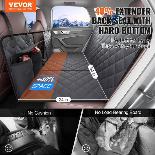 US Local VEVOR Dog Car Seat Cover For Back Seat 54 X 24 In Waterproof 600D For Cars