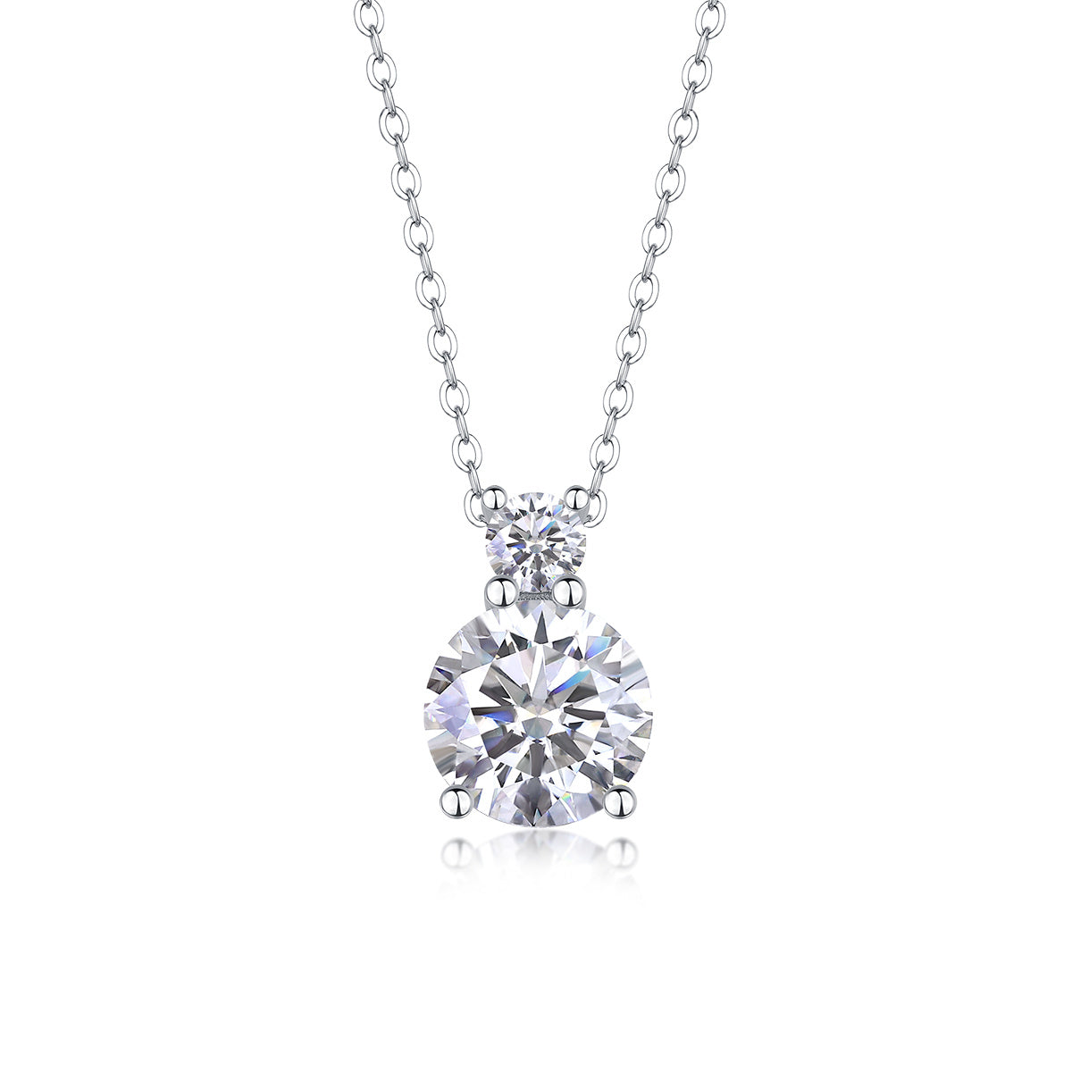 Jazz Manor - A Fashionable And Luxurious Diamond Jewelry Piece Set With 3-carat Moissanite S925 Sterling Silver And Platinum-plated Pendant
