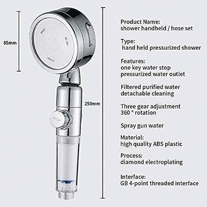 US Local Shower Head,Filter Filtration High Pressure Water Saving 3Mode Soften Save Water