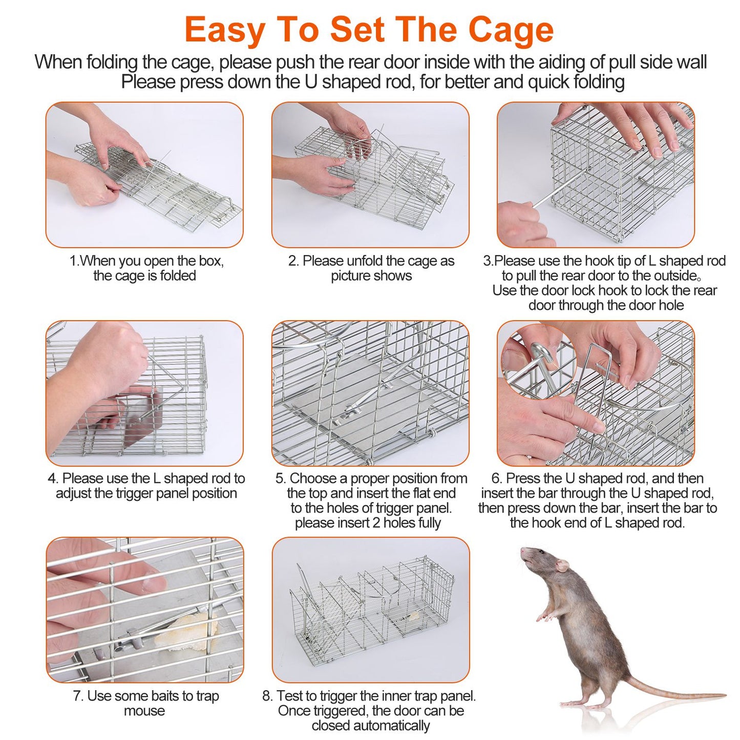 US Local Humanized And Reusable Mouse Traps Are Safe And Suitable For Families, Children, Pets, And Easy To Install