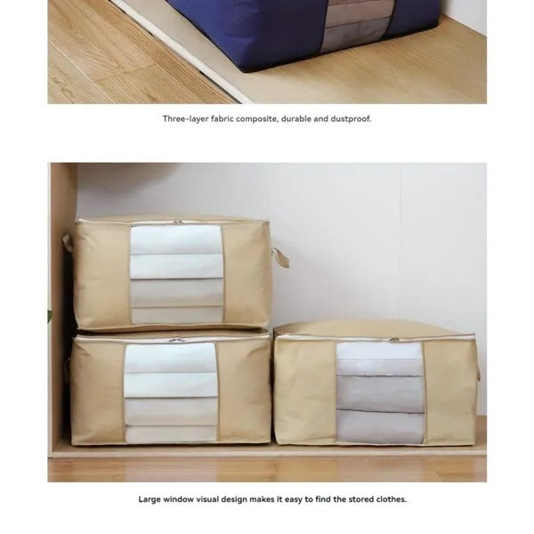 US Local 2-Pack Large Storage Bags With Clear Window Reinforced Handles