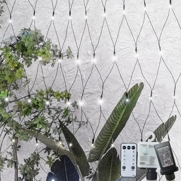 US Local 9.8 6.5FT Christmas Mesh Net Light,360 LED Net Light With 8 Modes Remote,Connectable Net String Christmas Lights For Garden
