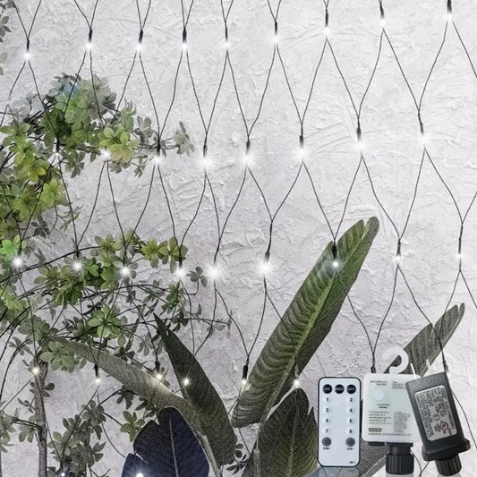 US Local 9.8 6.5FT Christmas Mesh Net Light,360 LED Net Light With 8 Modes Remote,Connectable Net String Christmas Lights For Garden