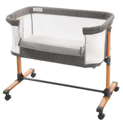 US Local 150D Encrypted Cationic Cloth , Grey, Bassinet Bed For Babies