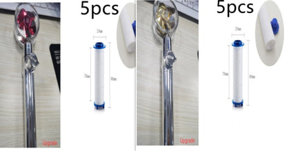 Turbo Propeller Shower Head Water Saving High Preassure Flow 360 Degrees With Fan Extension Showerhead Rainfall With Holder