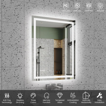 US Local 28 Inch X 36 Inch LED Bathroom Mirror
