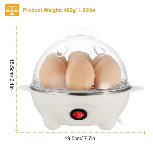 US Local Electric Egg Cooker 7-Capacity BPA-Free Hard-Boiled Egg Maker W Auto-Off Measuring Cup