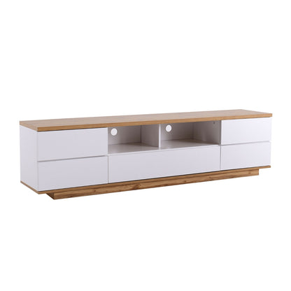 US Local Modern TV Stand For Up To 80'' TVs, Media Console With Multi-Functional Storage