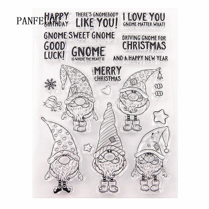 Christmas Santa Stamp and Dies Word Clear Stamps Metal Cutting Dies for DIY Scrapbooking