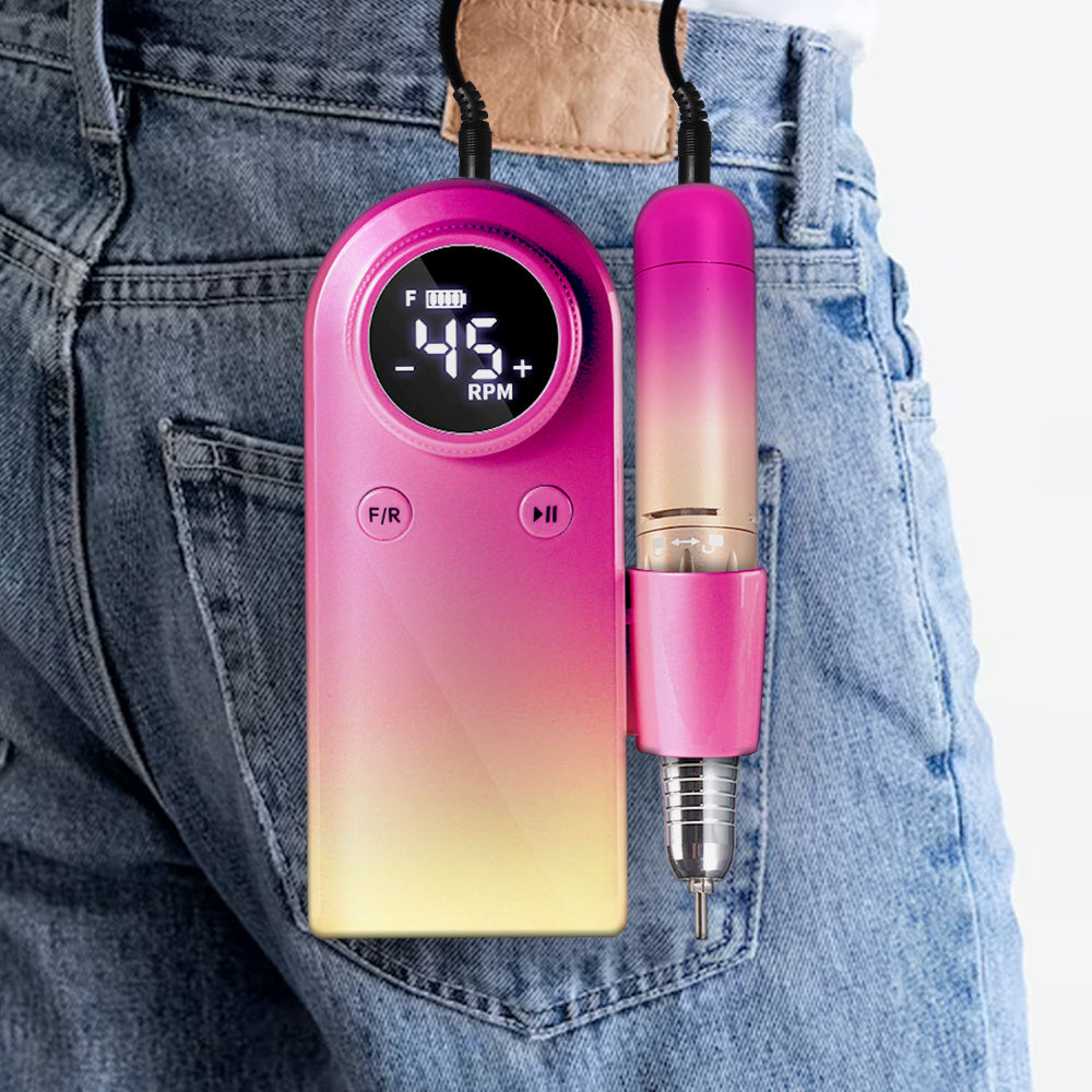 US Local 45000RPM Professional Nail Drills Kit With 6 Drill Bits, Portable Electric Nail Drill For Acrylic Nails Gel Polishing Removing, Rechargeable Nail File Machine For Manicure Pedicure Salon Home