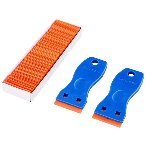 US Local VEVOR Plastic Razor Blade Scraper 2PCS Scraper Tool 120PCS POM Plastic Blades