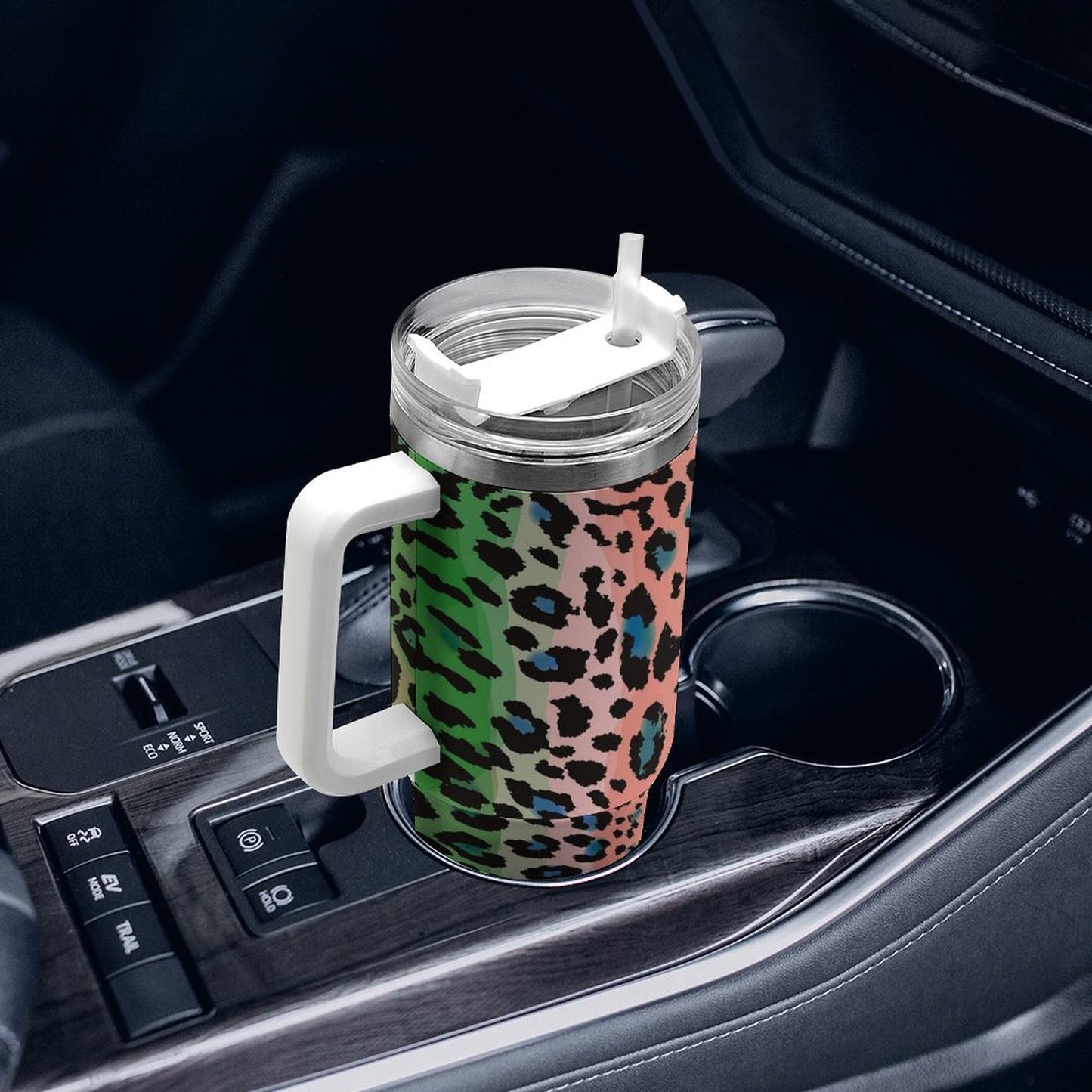 PHDT00345 POD US Local Tumbler 40 oz Large Capacity Car Cup Color Leopard