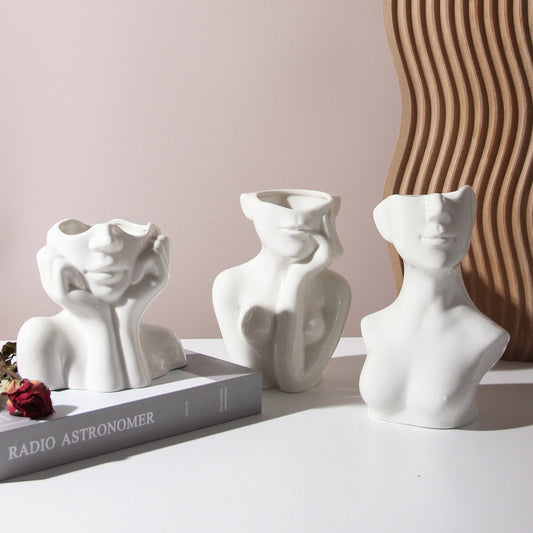US Local Human Body Shape Ceramic Vase