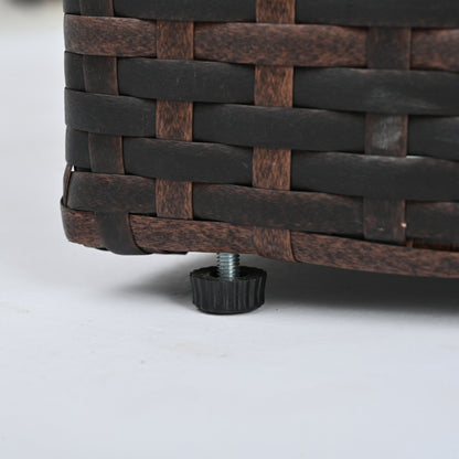 US Local Patio Furniture, Outdoor Furniture, Seasonal PE Wicker Furniture, 5 Set Wicker Furniture With Temper