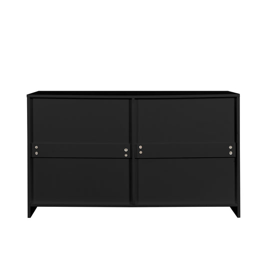 US Local Black Particle Board With Triamcinol, Six Drawer Cabinet