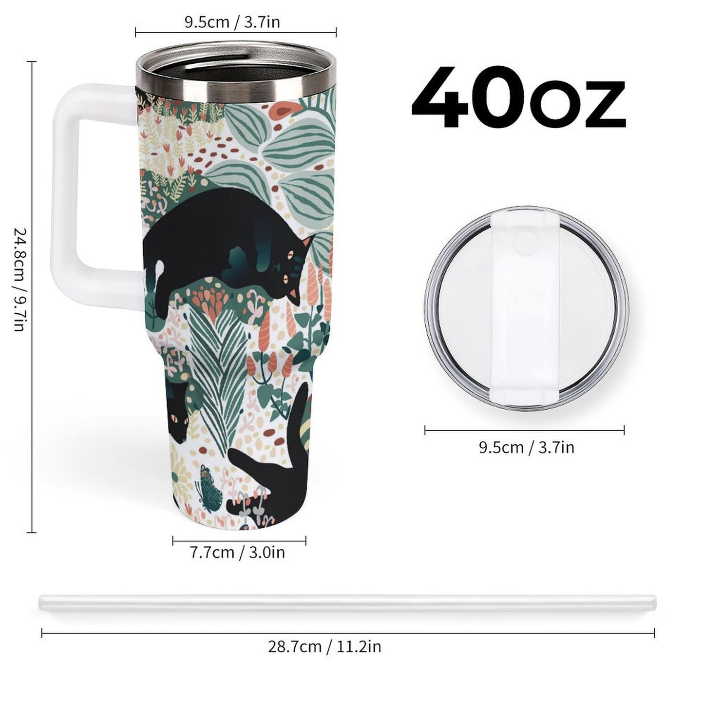 PHDT00251 POD US Local Tumbler 40 oz Large Capacity Car Cup Cat