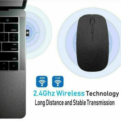 US Local 2.4GHz USB Wireless Optical Mouse Mice For Macbook Pro Air PC