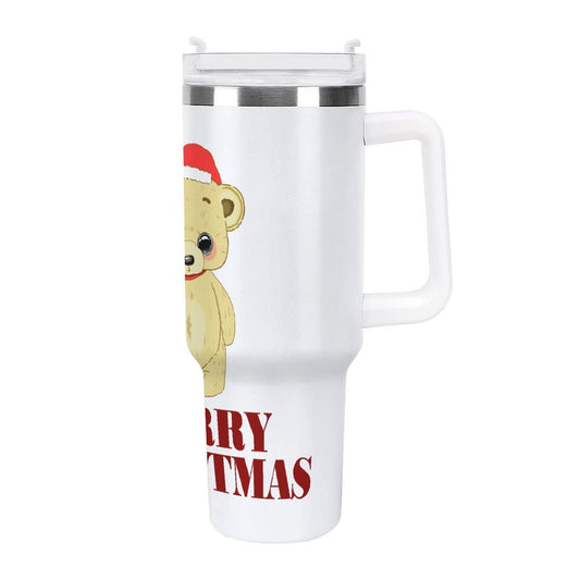 PHDT00460 POD US Local Tumbler 40 oz Large Capacity Car Cup Teddy Bear, Love, Christmas