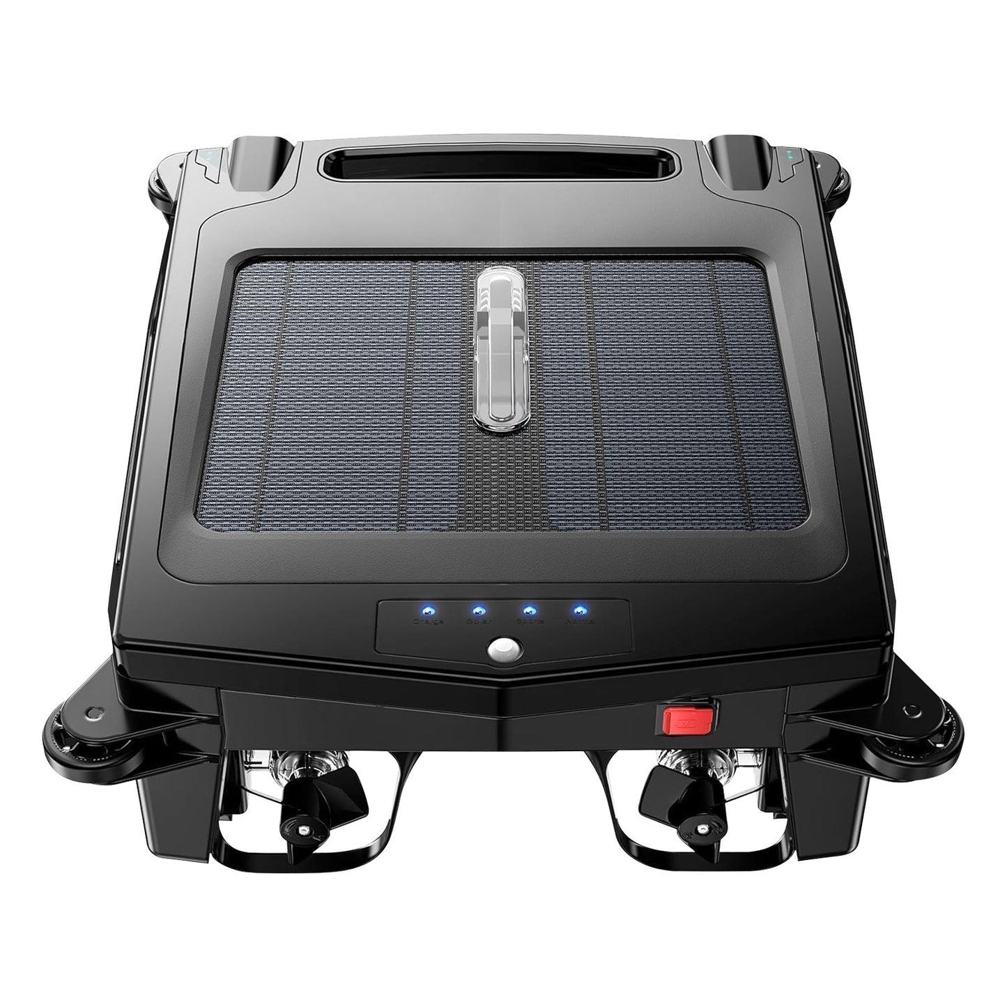 US Local 1 Pc Solar Powered Robotic Pool Skimmer Automatic Swimming Pool Surface Cleaner With 2 Cleaning Modes Dual Charging Methods IPX7 Waterproof 1937sq.ft Coverage APP Control