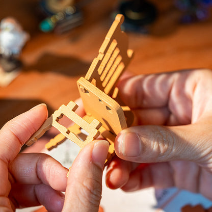 US Local ROBOTIME DIY Miniature House Kit Magic Study Craft Model Kits