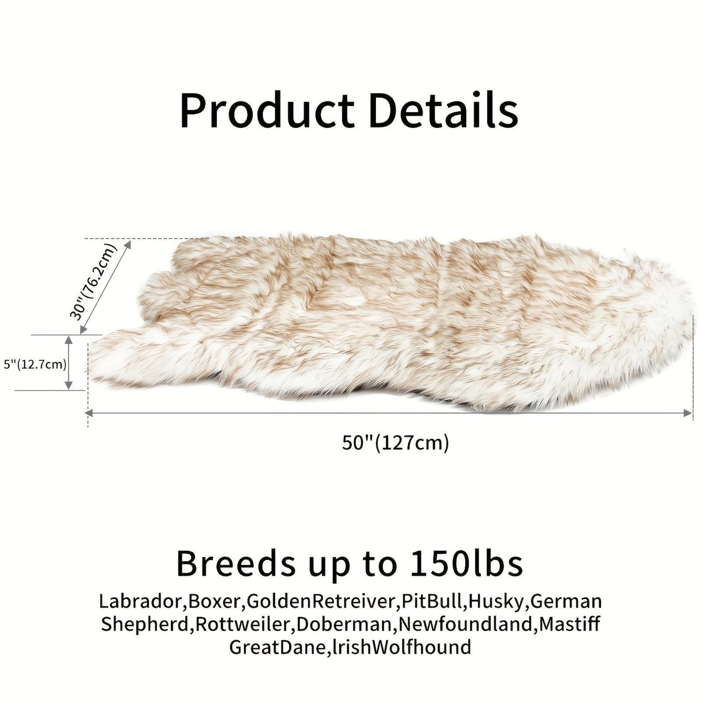 US Local Luxury Faux Fur 5 Inches Thick Super Soft Memory Foam Dog Bed With Soft Removable Please Note That This Product Is Shipped By Yourself For The Average Shipping Cost