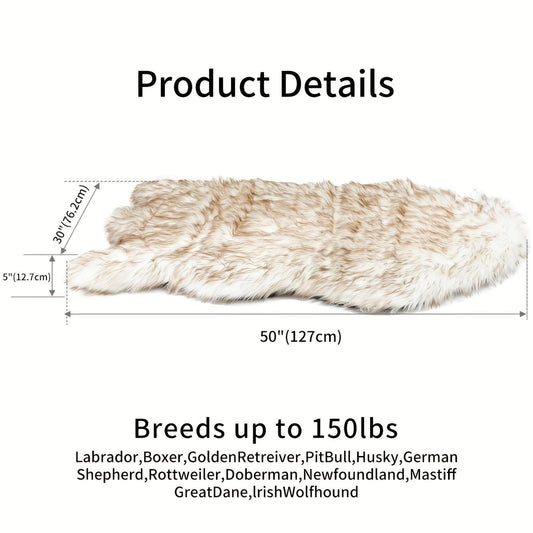 US Local Luxury Faux Fur 5 Inches Thick Super Soft Memory Foam Dog Bed With Soft Removable Please Note That This Product Is Shipped By Yourself For The Average Shipping Cost