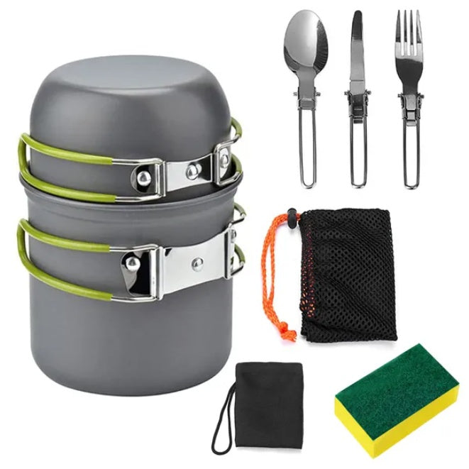 US Local 8 Camping Cookware Sets Camping Stove Cookware Sets