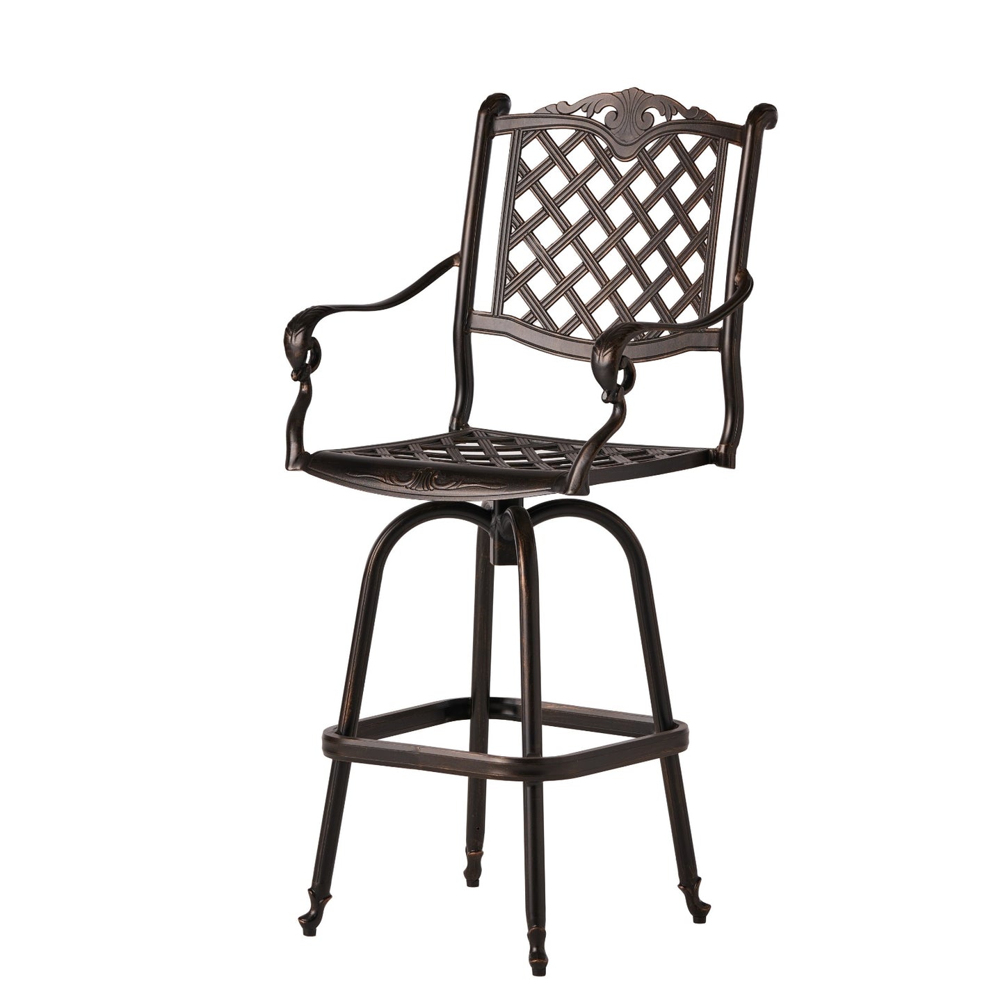 US Local CAST ALUMINUM BAR STOOL